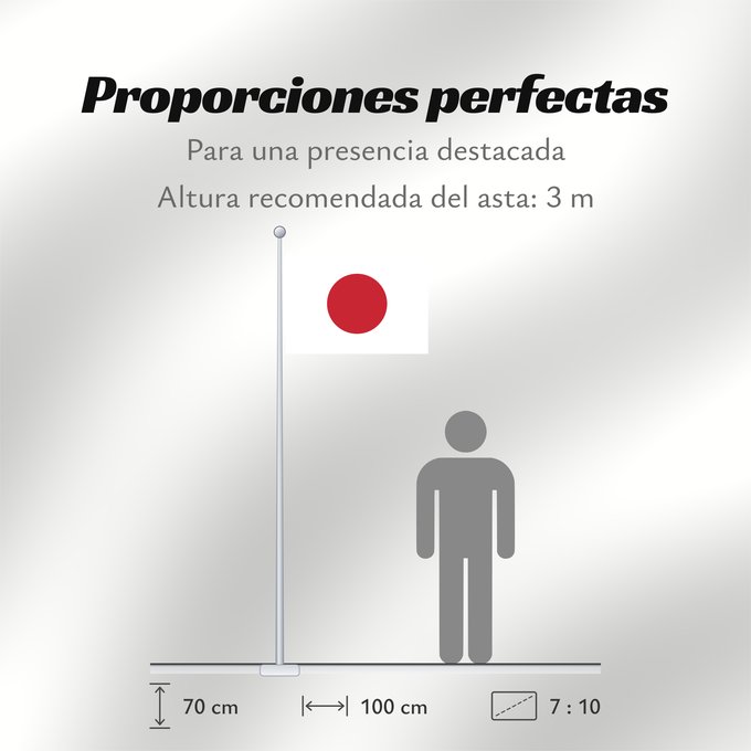 Proporciones de la bandera: Japan	Japon	Japón	Giappone