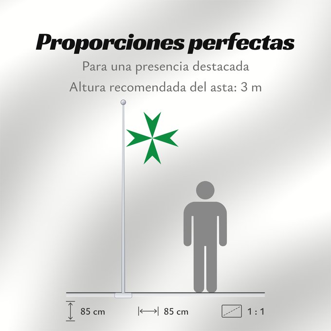 Proporciones de la bandera: Militärischer und Hospitalischer Orden des Heiligen Lazarus von Jerusalem