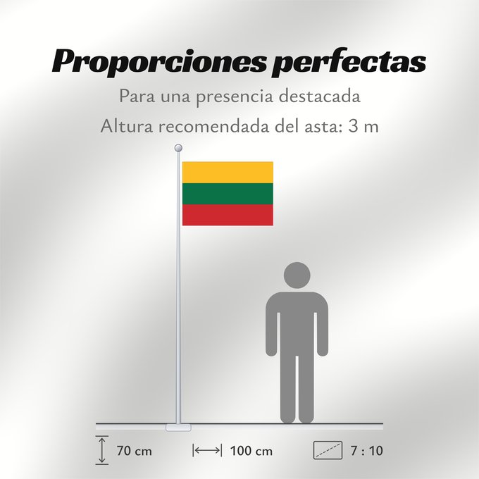 Proporciones de la bandera: Lithuania	Lituanie	Lituania	Litauen	Lituana	Litouwen	Lituânia	Litwy	Сцяг Літвы	Сьцяг Летувы	Национално знаме на Литва	Litevská vlajka	Litauens	Σημαία της Λιθουανίας	Litovio	Leedu lipp	Liettuan	Liotuáine	דגל ליטא	Litve	Litvánia	リトアニアの国旗	ლიტვის დროშა	Lietuv