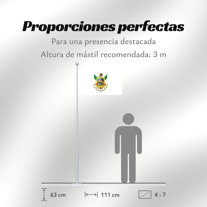 Proporciones de la bandera: Queretaro	Querétaro	Querétaro 