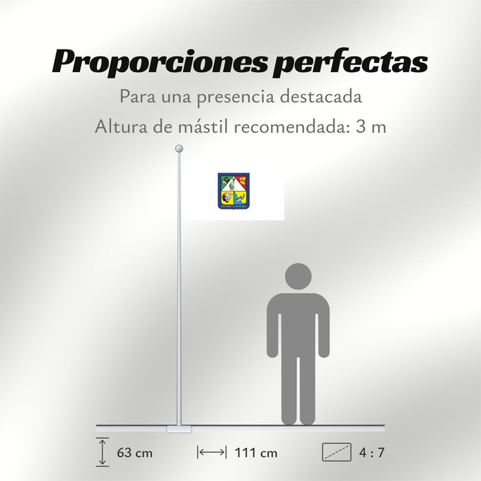 Proporciones de la bandera: Sonora