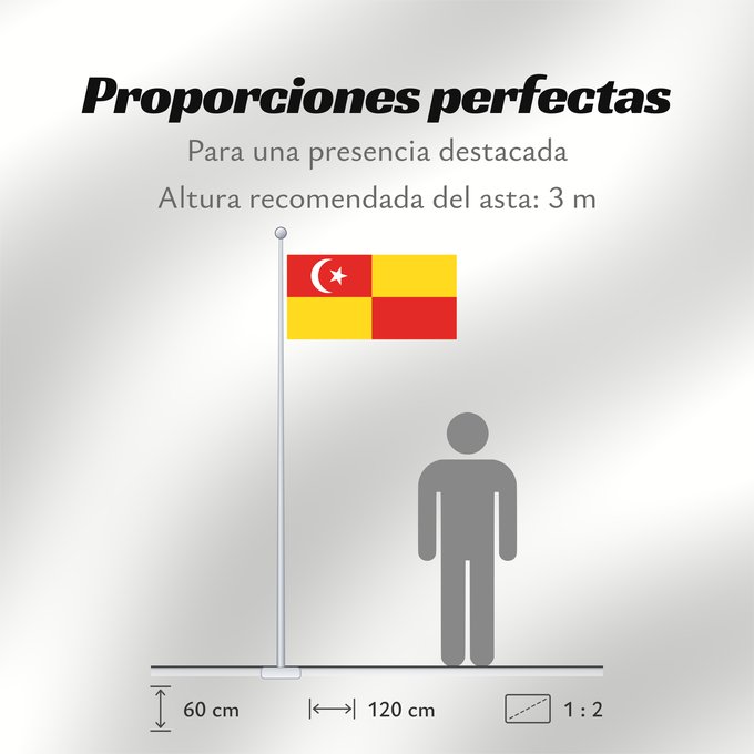 Proporciones de la bandera: Selangor Selangor Malaysian state Selangor