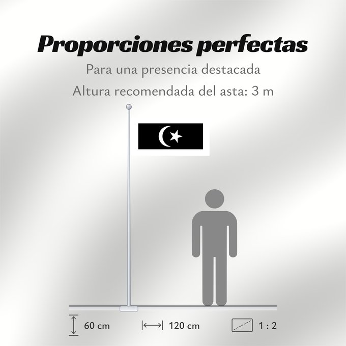 Proporciones de la bandera: Terengganu Malaysian state Terengganu