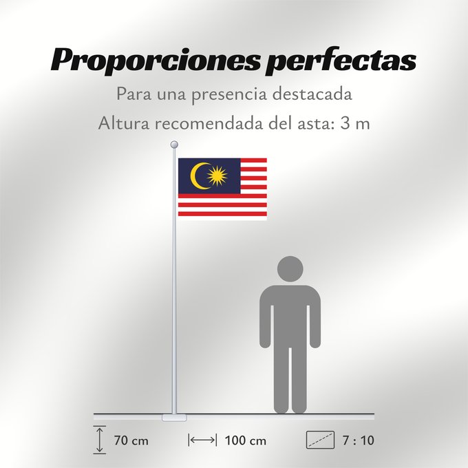 Proporciones de la bandera: Malaysia	Malaysia – Jalur Gemilang  Stripes of Glory	Malaisie	Malasia	علم ماليزيا	Malaysia / بنديرا مليسيا	Malajzio	Malaisia lipp	Watawat ng Malaysia	​Mâ-lòi-sî-â koet-khì	馬来西亜の国旗	ទង់ជាតិម៉ាឡេស៊ី	Malaysi	ທຸງຊາດມາເລເຊຍ	​馬來西亞之國旗	Malaysia – Jalur Gemilang / 