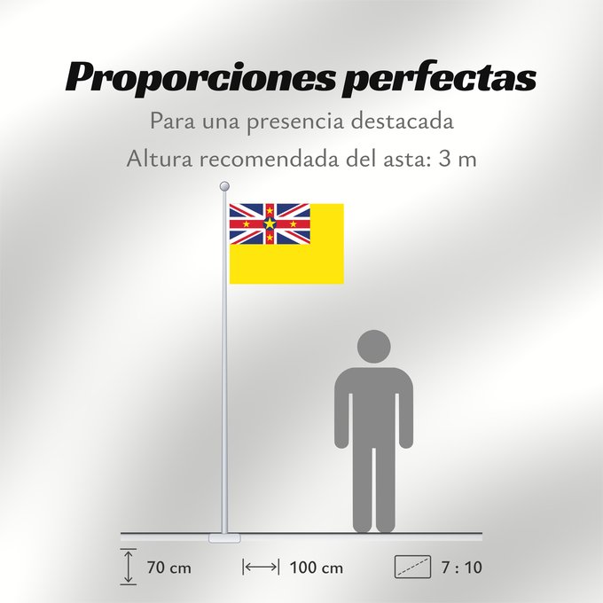 Proporciones de la bandera: Niue Niue New Zealand ニウエの国旗 Pīwari o Niuē