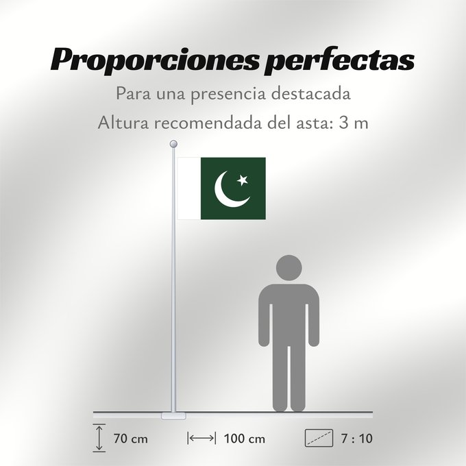 Proporciones de la bandera: Pakistan Pakistan Pakistán Paquistão علم باكستان পাকিস্তানের জাতীয় পতাকা পাকিস্তানর ফিরালহান Pakistano पाकिस्तान का ध्वज ପାକିସ୍ତାନୀ ଝଣ୍ଡା ਪਾਕਿਸਤਾਨ ਦਾ ਕੌਮੀ ਝੰਡਾ د پاکستان بيرغ Флаг Пакистана Pakistana பாக்கித்தான் கொடி Прапор Пакистану پاکستان کا پرچم