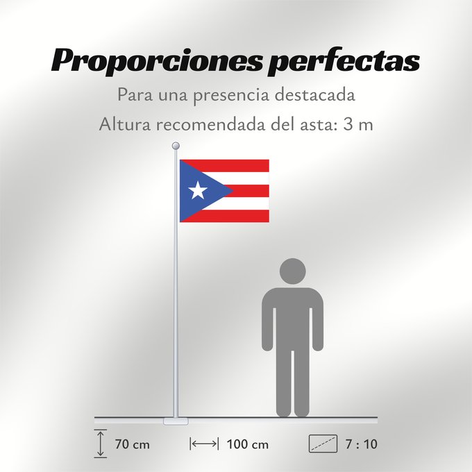 Proporciones de la bandera: Puerto Rico	Porto Rico	Puerto Ricos	Portoryka	Porto-Riko	De Porto Rico	Ka hae Pokoliko	Standardo di Porto-Riko	Portuum Divum	Porto Rica	Флаг Пуэрто-Рико	Прапор Пуерто-Рико	Stän Puertorikeänas