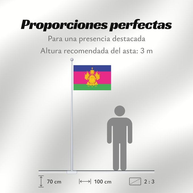 Proporciones de la bandera: Krasnodar Krai	Krasnodar Krai 	Kraï de Krasnodar	Krai de Krasnodar	Krasnodar krai	Kraj di Krasnodar