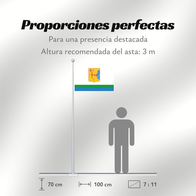Proporciones de la bandera: Kirov Region	Kirov Region  Russia	Oblast de Kirov	Óblast de Kírov	Oblast Kirow	Kirov Oblast