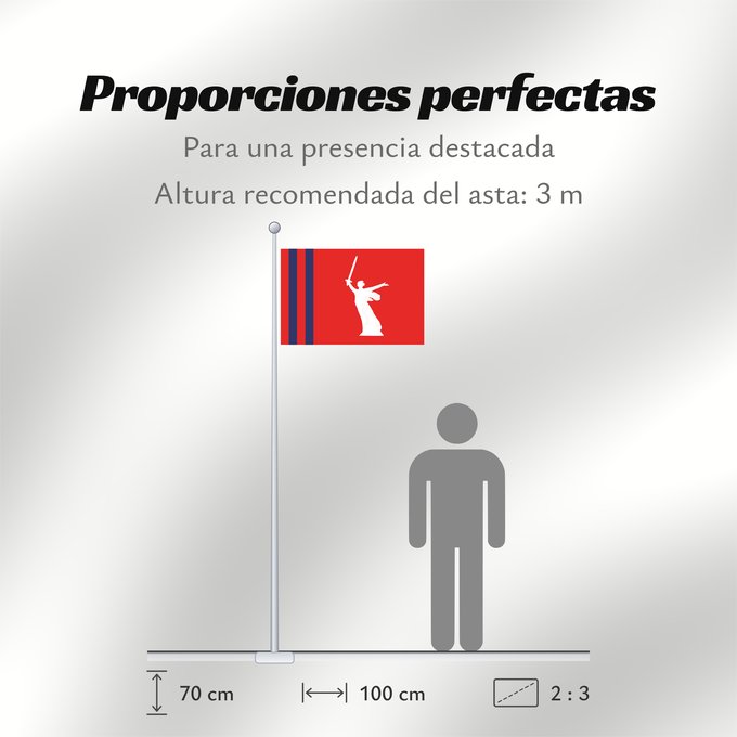 Proporciones de la bandera: Volgograd Oblast	Volgograd Oblast 	Oblast de Volgograd	Óblast de Volgogrado	Oblast Wolgograd