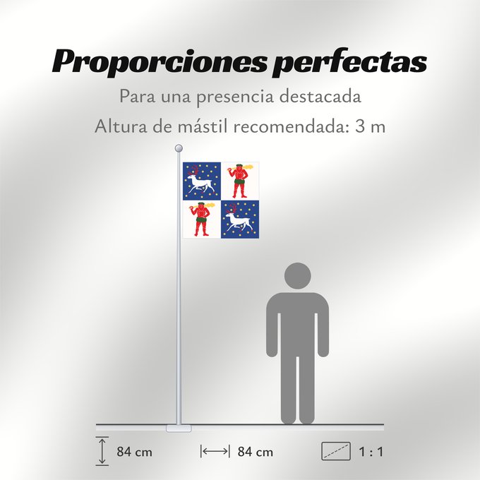 Proporciones de la bandera: Norrbottens län vapenflagga	Norrbotten County in Sweden	Norrbotten	Norrbottens läns vapenflagga