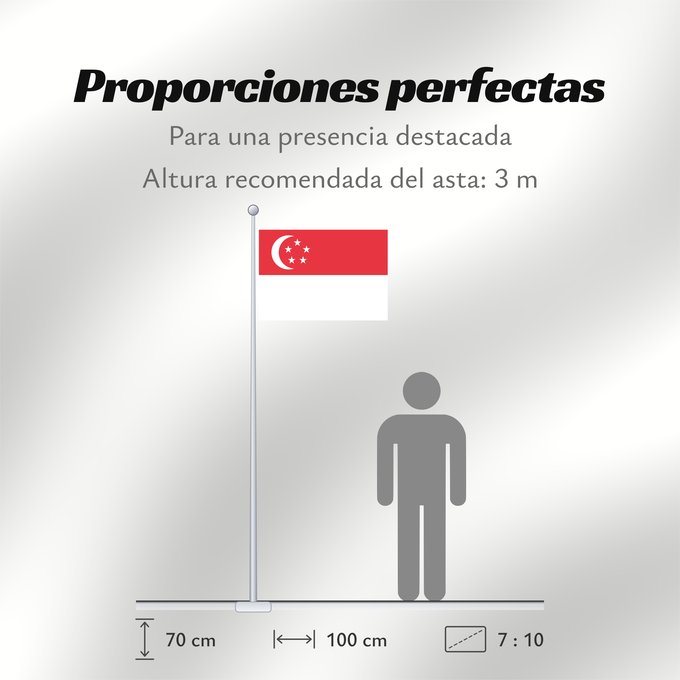 Proporciones de la bandera: Singapore	Singapour	Singapur	Singapuru	علم سنغافورة	Singapuro	Singapura	Флаг Сингапура	Singapurja	சிங்கப்பூரி்ன் கொடி	​新加坡国旗