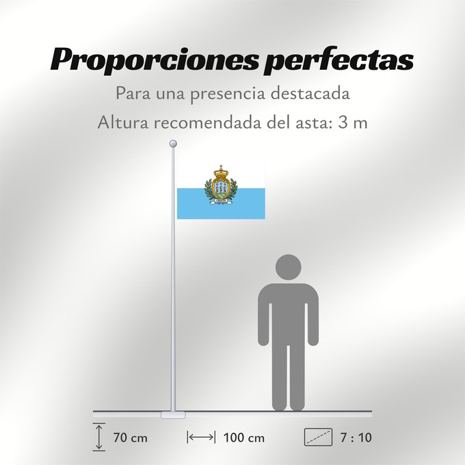 Proporciones de la bandera: San Marino  civil	San Marino	Saint-Marin