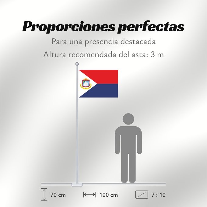 Proporciones de la bandera: Sint Maarten	Sint Maarten  Kingdom of the Netherlands	Saint-Martin