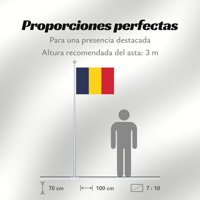 Proporciones de la bandera: Chad	National du Tchad	Chad. Proporción 2 3	Tschad	Ciad	Tsjaad	علم تشاد	Ĉado	Ciadului	Čada	Tchads