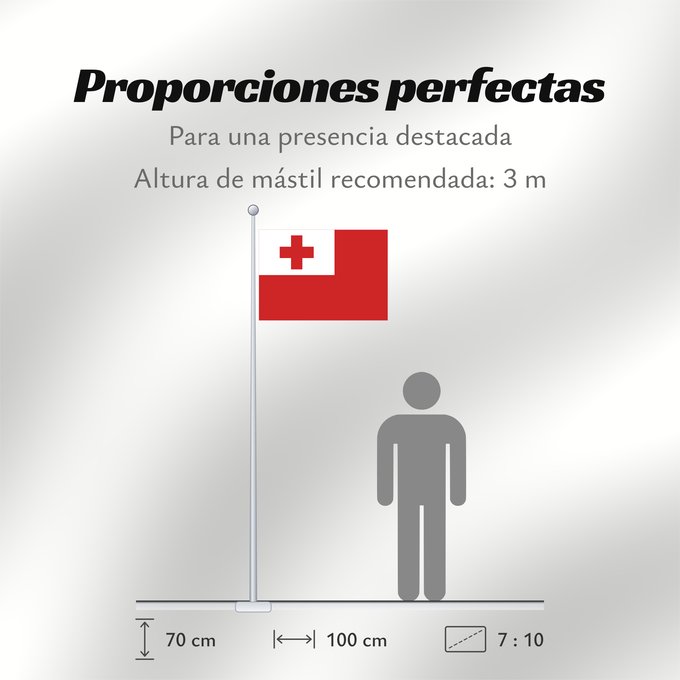 Proporciones de la bandera: Tonga	Thonga	Brattagh ny Tongey	Tonge	Fuka ʻo Tonga
