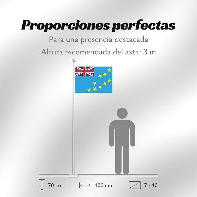 Proporciones de la bandera: Tuvalu