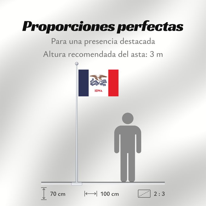 Proporciones de la bandera: Iowa
