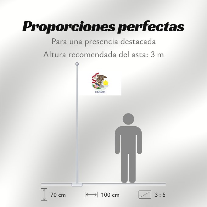 Proporciones de la bandera: Illinois