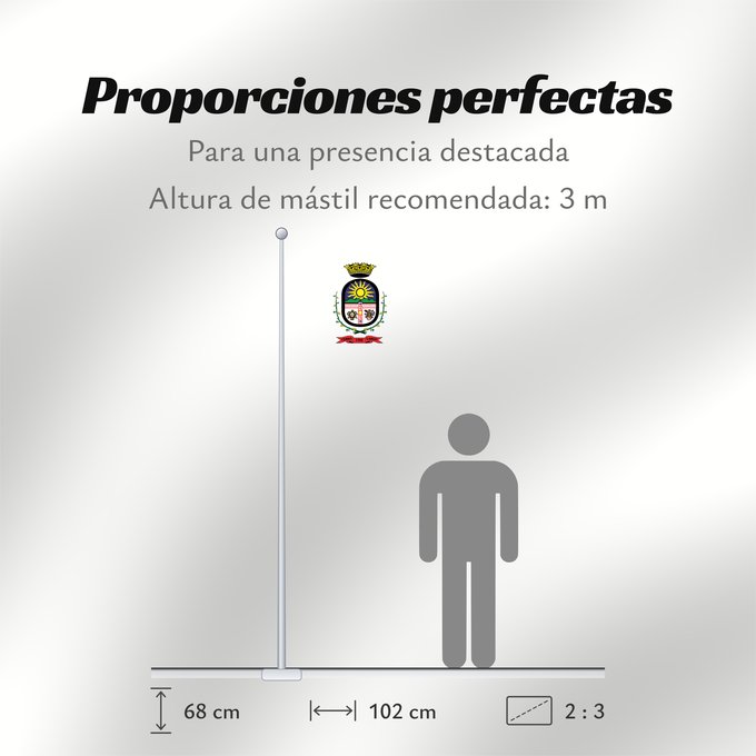Proporciones de la bandera: Cerro Largo