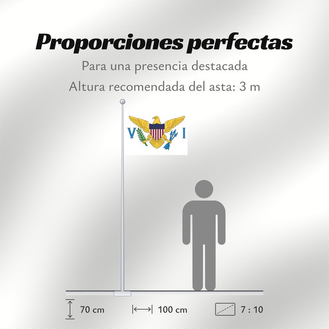 Proporciones de la bandera: United States Virgin Islands	Virgin Islands, U.S.	îles Vierges américaines	Islas Vírgenes de los Estados Unidos	Amerikanischen Jungferninseln	Isole Vergini statunitensi	Amerikaanse Maagdeneilanden	Wysp Dziewiczych Stanów Zjednoczonych	Amerikanske Jomfruøe