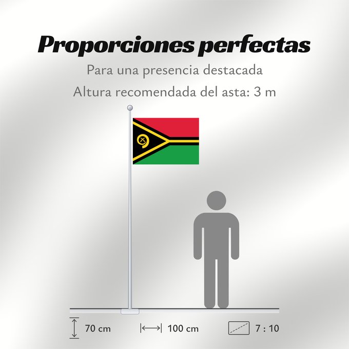 Proporciones de la bandera: Vanuatu