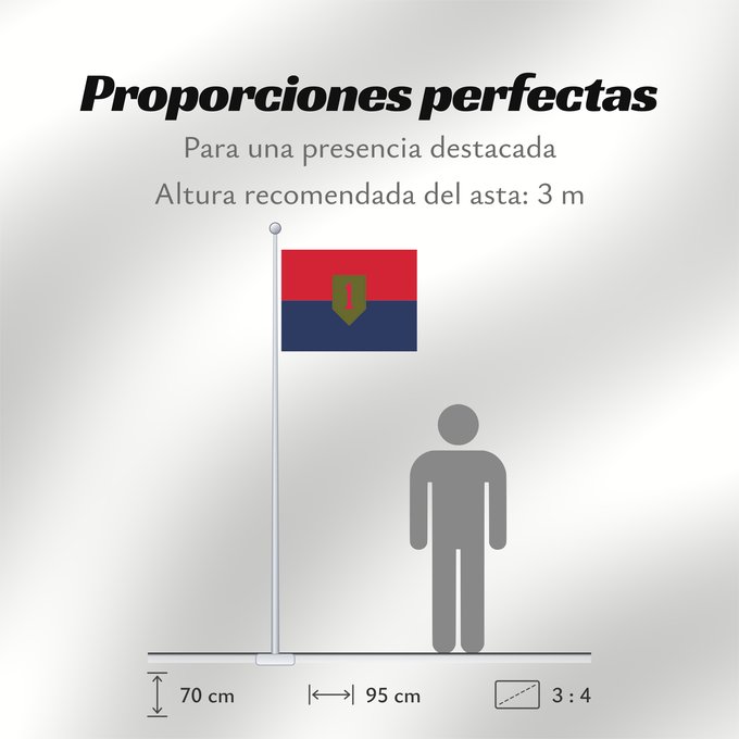 Proporciones de la bandera: United States Army 1st Infantry Division 1re Division d'infanterie de l'armée américaine 1.ª División de Infantería del Ejército de los Estados Unidos 1. Infanteriedivision der United States Army 1ª Divisione di fanteria dell'esercito degli Stati Uniti