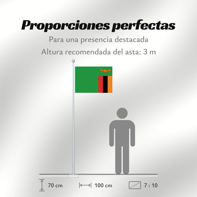 Proporciones de la bandera: Zambia Zambie Sambia Zambio Saimbia Zambi Mbendera ya Zambia Флаг Замбии Zambije Mujeko ya Zambia Folaga la Zambia