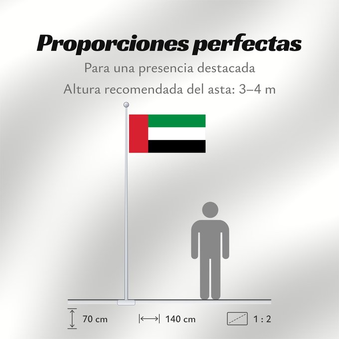 Proporciones de la bandera: Fujairah Fuyaira Fudschaira United Arab Emirates