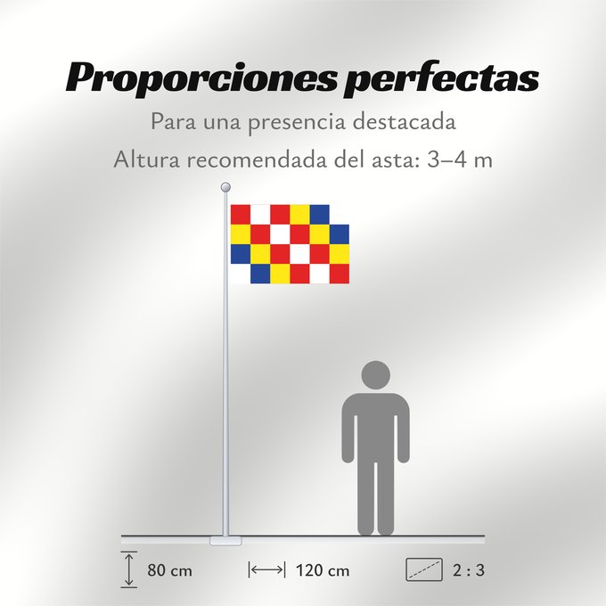 Proporciones de la bandera: Antwerp	Anvers	Amberes	Antwerpen	Anversa