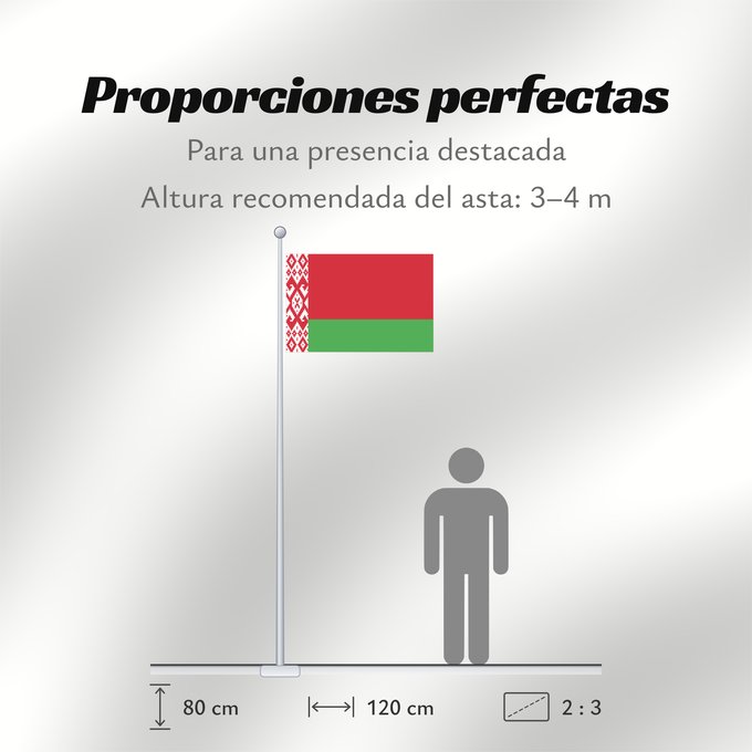 Proporciones de la bandera: Belarus	Biélorussie	Bielorrusia	Belaru	Bielorussia	Wit-Rusland	Bielorrússia	Państwowa flaga Republiki Białorusi	Belorusiya Respublikasının Dövlət	Дзяржаўны Сцяг Рэспублікі Беларусь	Афіцыйны сьцяг Рэспублікі Беларусь	Бѣлꙑ́ Роуси́ Димократі́ѩ ꙁна́мѧ	Hvideru
