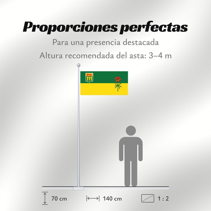 Proporciones de la bandera: Saskatchewan	Banniel proviñs Saskatchewan, Kanada