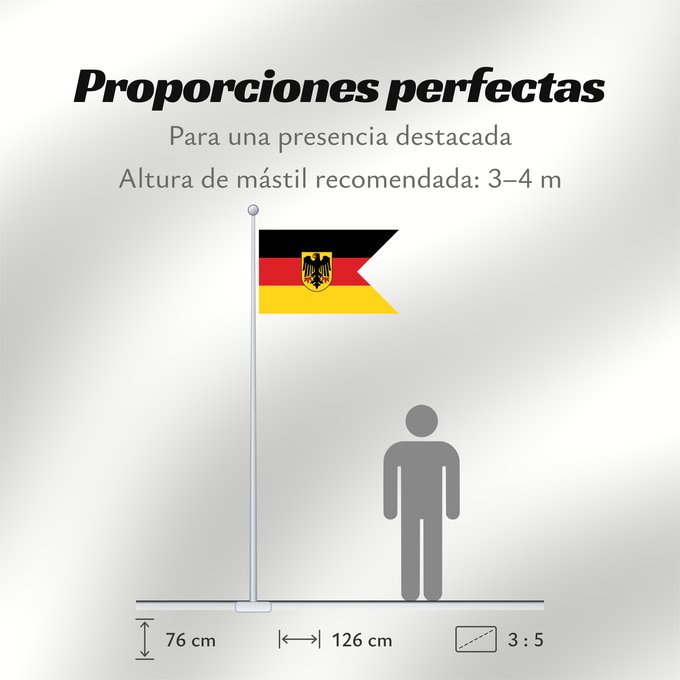 Proporciones de la bandera: German Consular Ensign