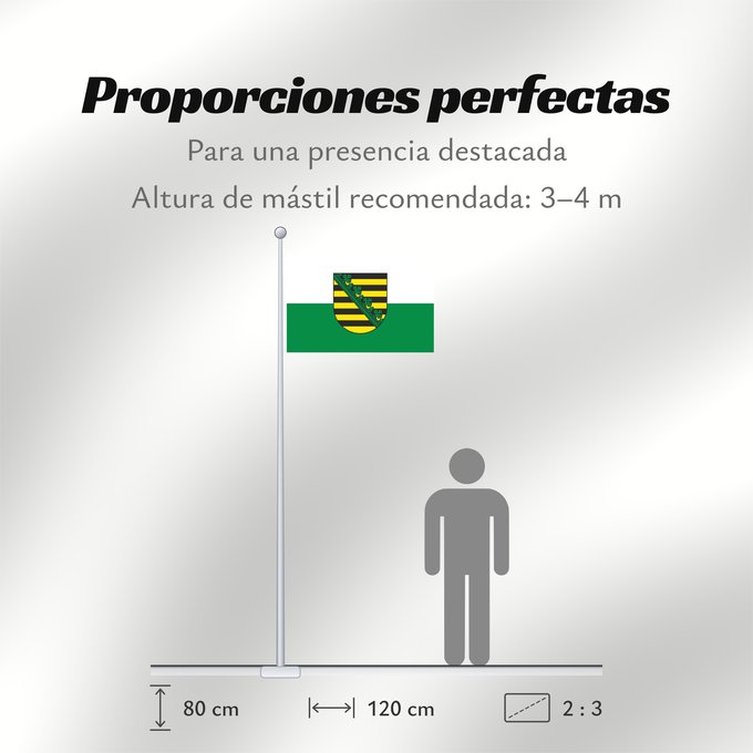 Proporciones de la bandera: Saxony	Civil flag of Saxony	Saxe	Sajonia	Landesflagge Sachsens	Sassonia	Sachsens	Chorhoj Sakskeje	Flaage fon Saksen