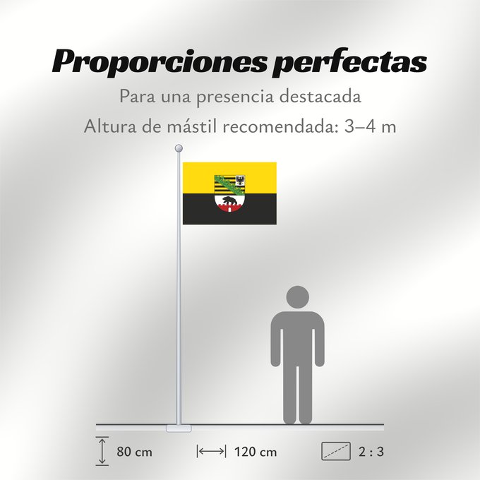 Proporciones de la bandera: Saxony-Anhalt	Saxony-Anhalt 	Saxe-Anhalt	Sajonia-Anhalt	Sachsen-Anhalt	Sassonia-Anhalt