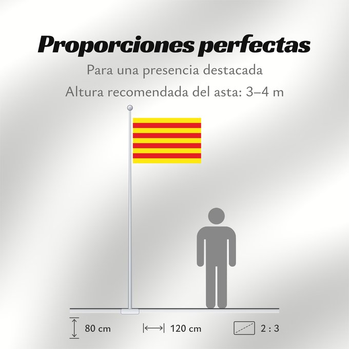 Proporciones de la bandera: Catalonia	The senyera	La seniera	La señera	Die senyera	Dell  Aragón  traslitterata in spagnolo come señera	La senyera	La Senjera
