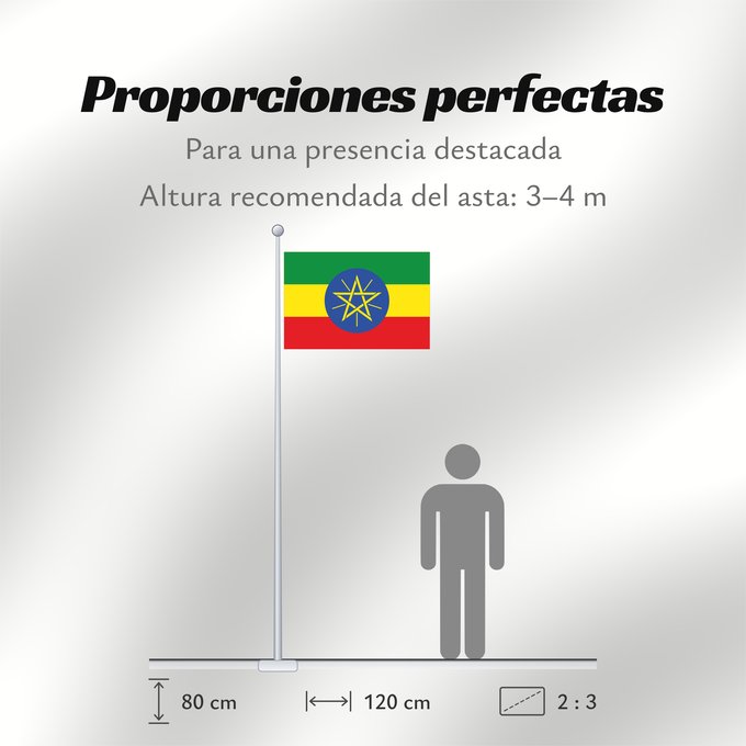 Proporciones de la bandera: Ethiopia Éthiopie Etiopía Äthiopien Dell Etiopia የኢትዮጵያ ሰንደቅ ዓላማ Etiopie Σημαία της Αιθιοπίας Alaabaa Itoophiyaa Itoobiya Etiopiens