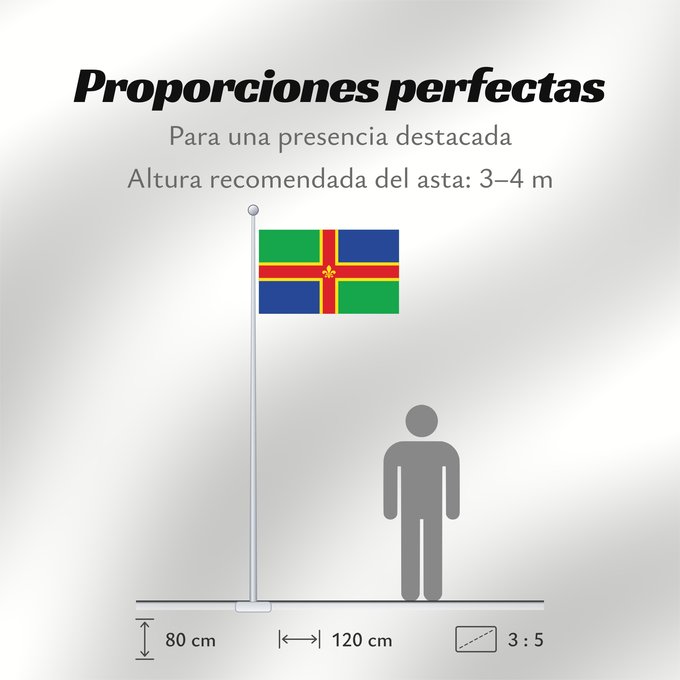 Proporciones de la bandera: Lincolnshire	Lincolnshire county