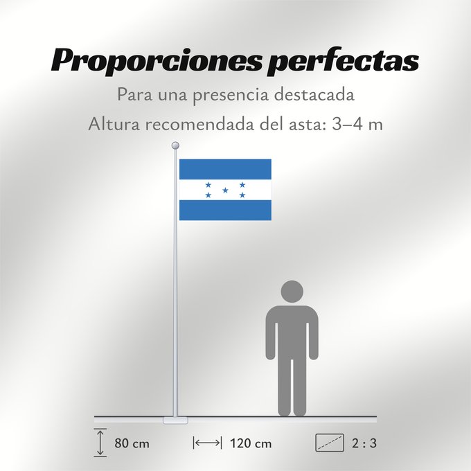Proporciones de la bandera: Honduras  2022	Honduras	Hondura	Dell Honduras	Honduro	Hondurasa