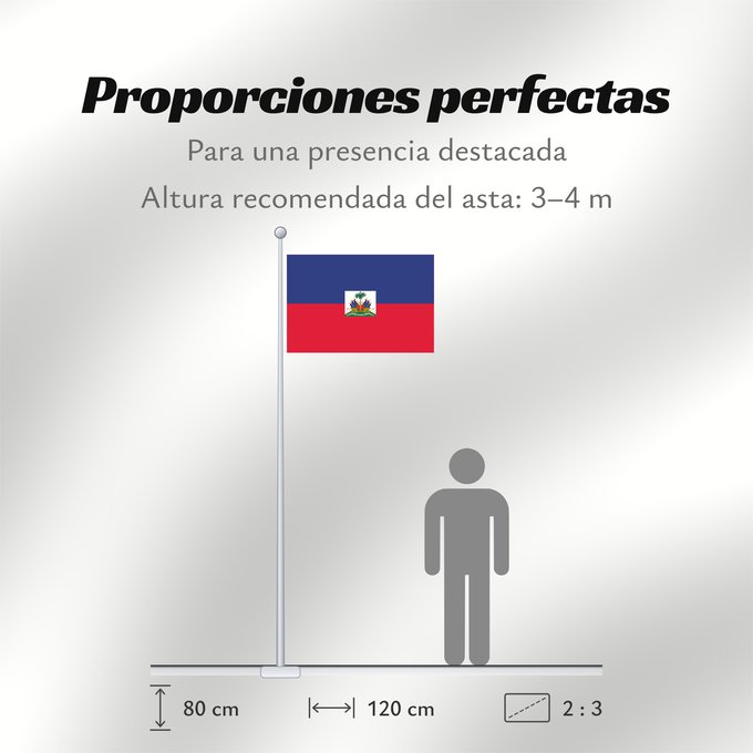 Proporciones de la bandera: Haiti civil Haiti Haïti Haití