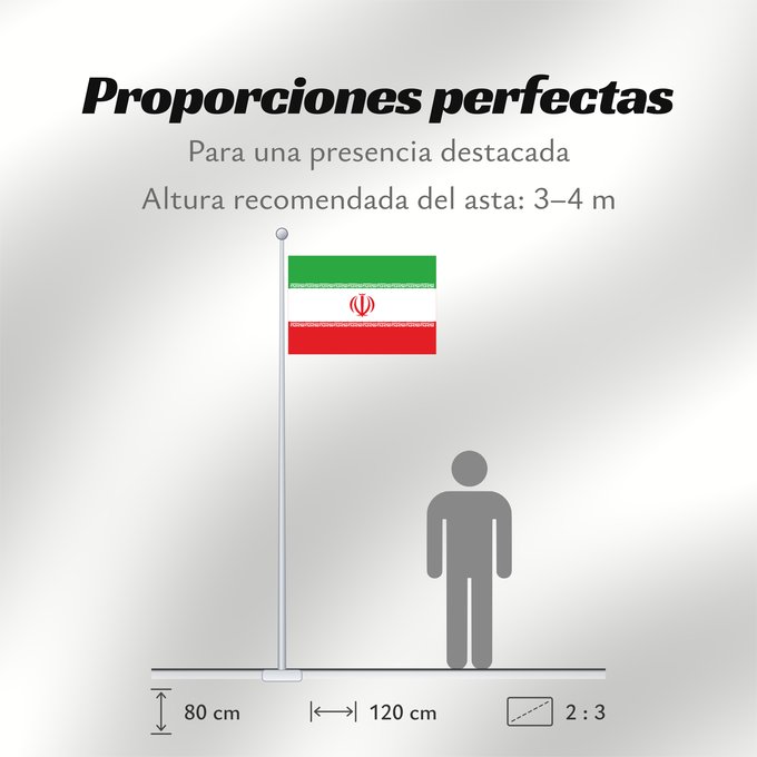 Proporciones de la bandera: Iran Irán