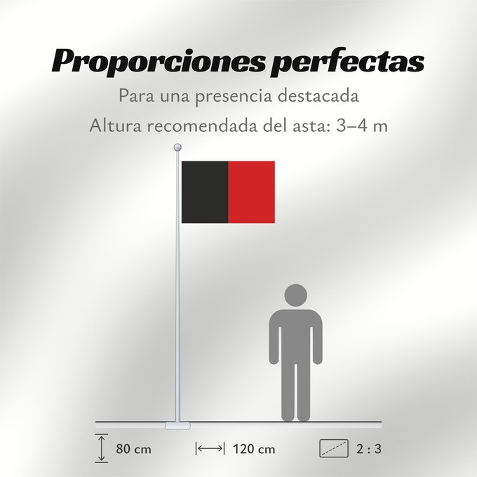 Proporciones de la bandera: Valle d'Aosta, Vallée d'Aoste (fr)