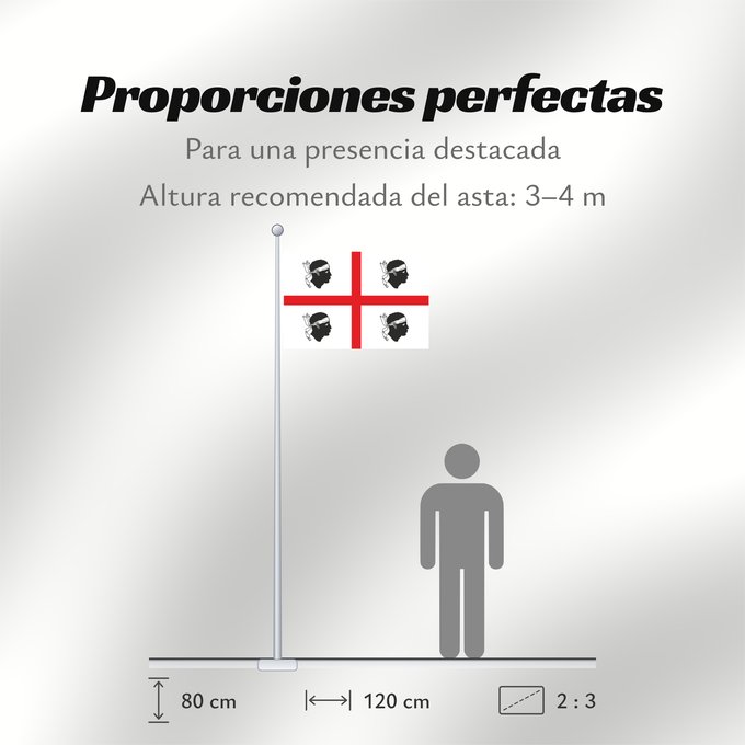 Proporciones de la bandera: Sardinia, Italy	Italian autonomous region Sardinia	Sardinia	Regione autonoma italiana Sardegna	Sa regione autònoma de sa Sardinna