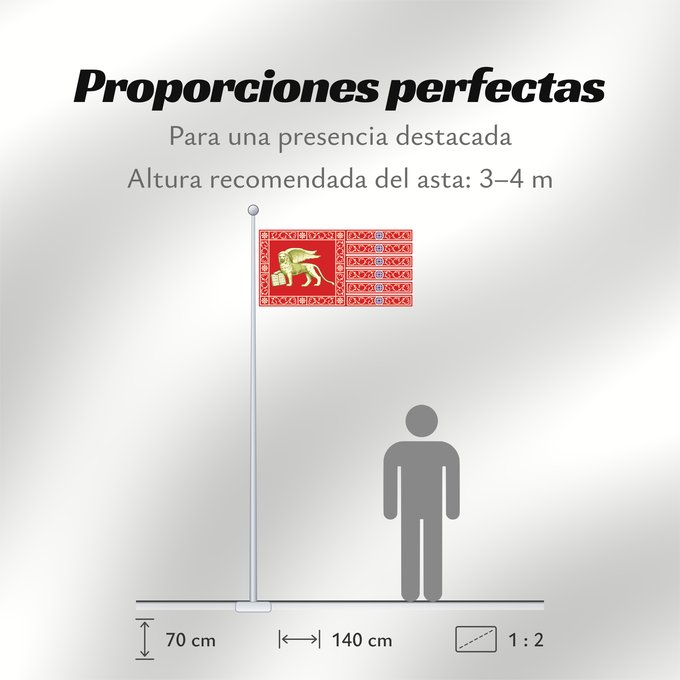 Proporciones de la bandera: Most Serene Republic of Venice Province of Venice Venise Provincia de Venecia Provinz Venedig Provincia di Venezia Republic of Venice