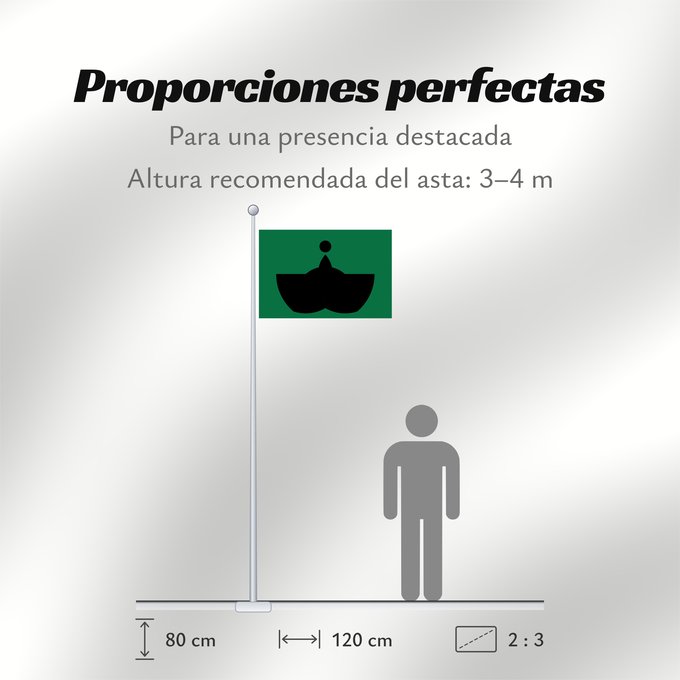 Proporciones de la bandera:  Tiba [Chiba]