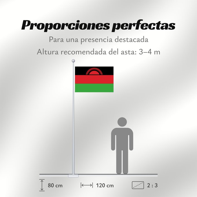 Proporciones de la bandera: Malawi Malaui የማላዊ ሰንደቅ ዓላማ علم ملاوي Malawis Malavio Maláive Mbendera ya Malaŵi Флаг Малави Malavija Malaawi