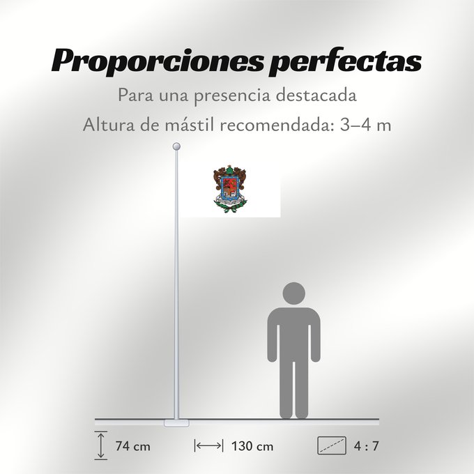 Proporciones de la bandera: Michoacan	Michoacán