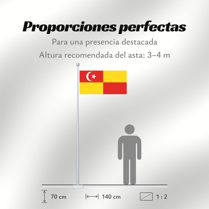 Proporciones de la bandera: Selangor	Selangor 	Malaysian state Selangor