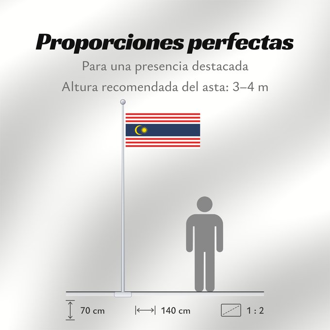 Proporciones de la bandera: Kuala Lumpur, Malaysia Kuala Lumpur Kuala Lumpur, Federal Territory, in Malaysia