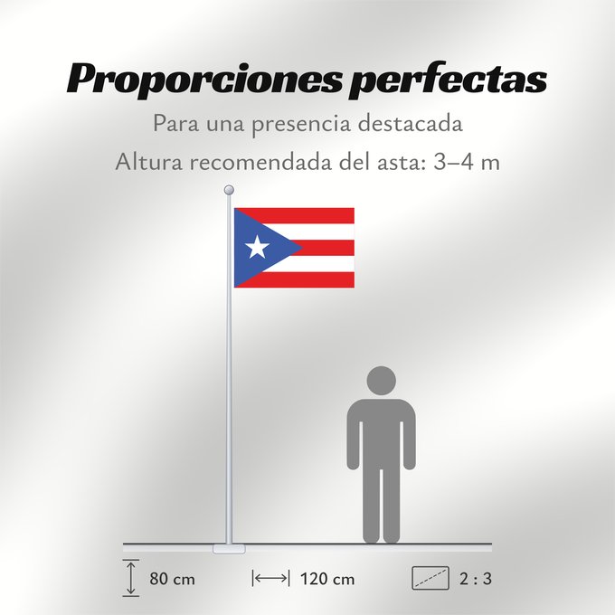 Proporciones de la bandera: Puerto Rico	Porto Rico	Puerto Ricos	Portoryka	Porto-Riko	De Porto Rico	Ka hae Pokoliko	Standardo di Porto-Riko	Portuum Divum	Porto Rica	Флаг Пуэрто-Рико	Прапор Пуерто-Рико	Stän Puertorikeänas